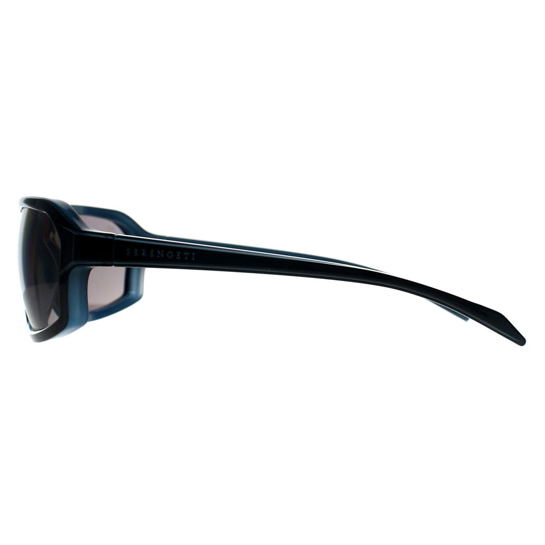 Serengeti Sunglasses Hext SS571005 Shiny Dark Blue Spray on Milky Blue Saturn Polarized Smoke