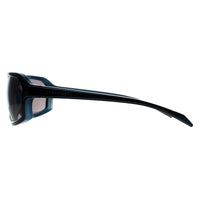 Serengeti Sunglasses Hext SS571005 Shiny Dark Blue Spray on Milky Blue Saturn Polarized Smoke