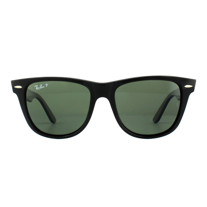Ray-Ban Sunglasses Wayfarer 2140 901/58 Black Green G-15 Polarized Large 54mm