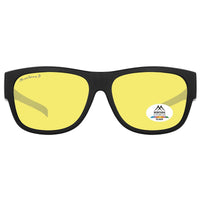 Montana Fit Over Glasses Sunglasses FO10 C Matte Black Yellow Polarized