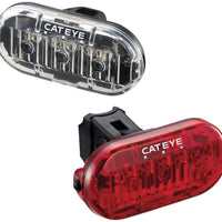 CatEye Omni 3 Piece Bike Light Set 30 Lumen Front Rear AAA Battery Cycling