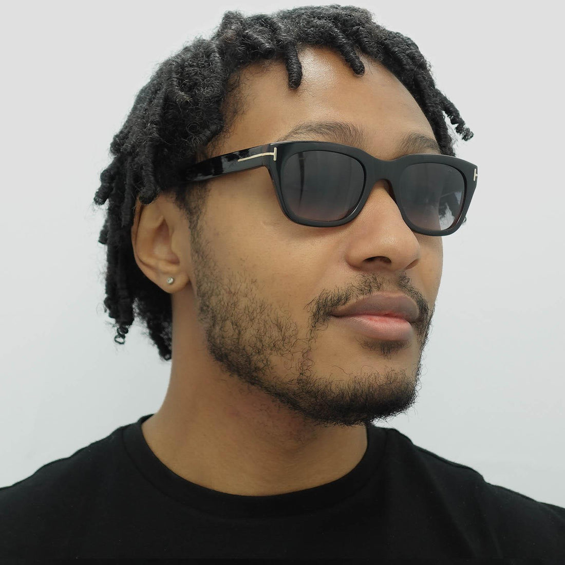 Tom Ford Sunglasses 0237 Snowdon 05B Black & Brown Smoke Grey Gradient 50mm