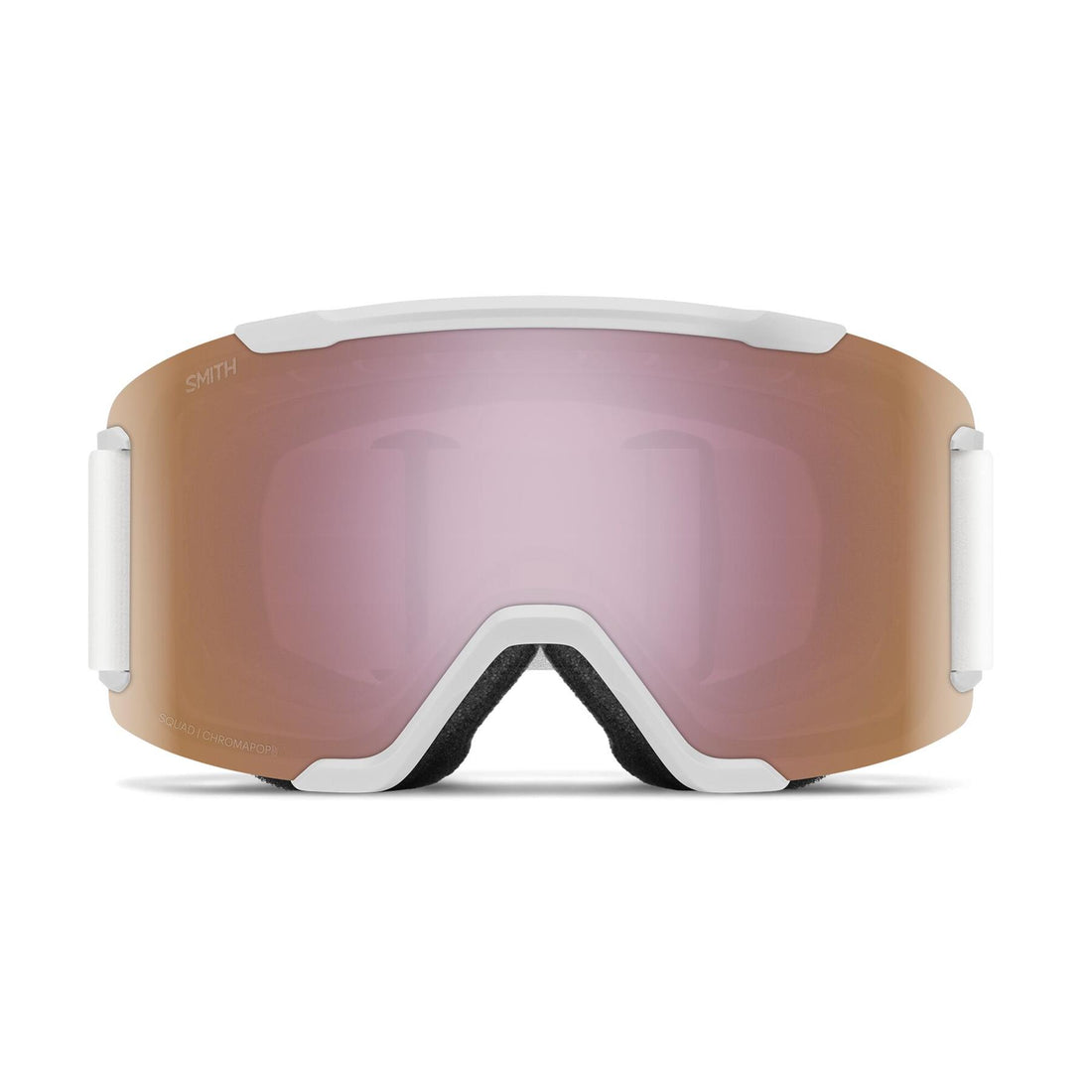 Smith Ski Goggles Squad2 2CP 0OZ 4Y White Vapor ChromaPop Everyday Rose Gold Mirror & Blue Sensor Mirror