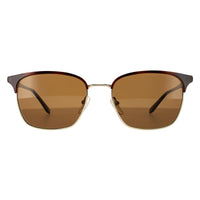 Salvatore Ferragamo SF180S Sunglasses Havana Shiny Gold With Black Brown