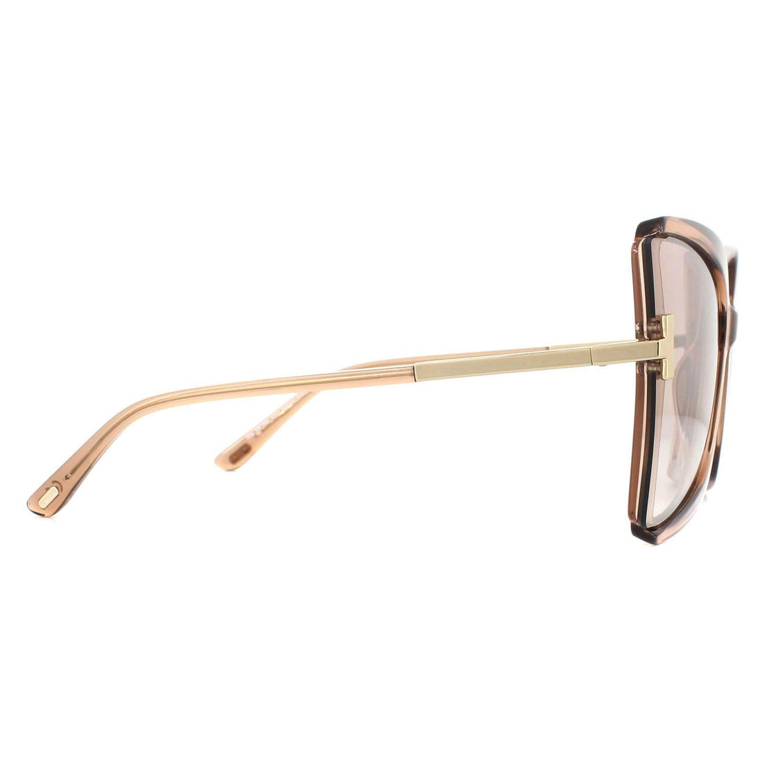 Tom Ford Sunglasses Gia FT0766 57G Shiny Beige Brown Mirror