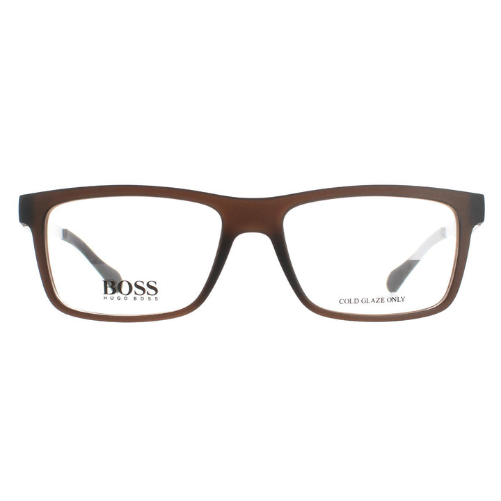 Hugo Boss Glasses Frames BOSS 0870 05A Matte Brown Dark Ruthenium Men