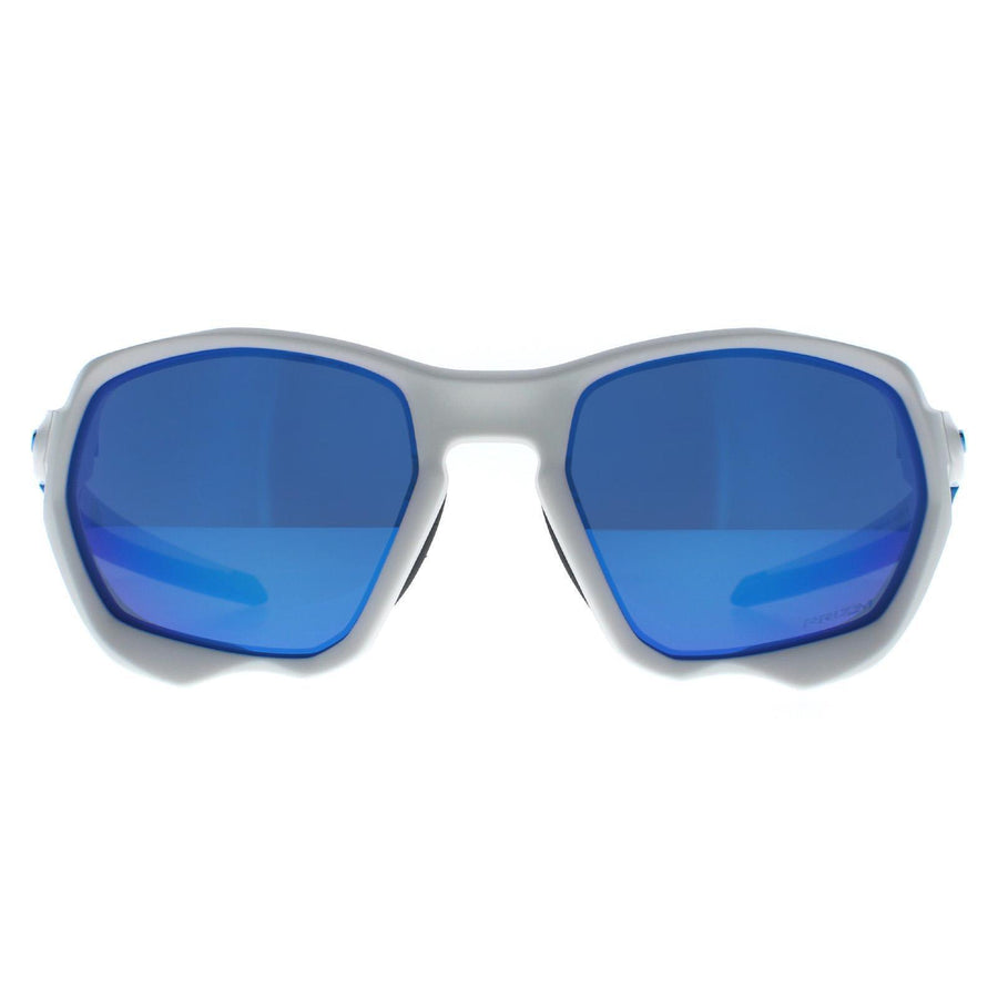 Oakley Plazma Sunglasses Matte White Prizm Sapphire