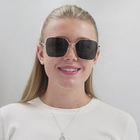 Versace Sunglasses VE2227 100287 Gold Dark Grey