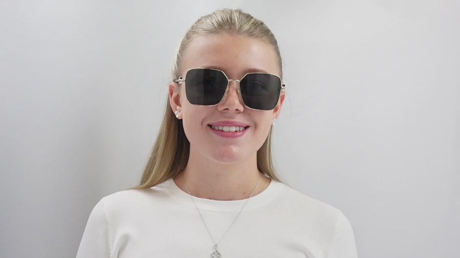 Versace Sunglasses VE2227 100287 Gold Dark Grey – Discounted  display picture 2