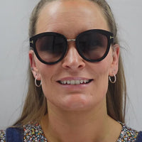 Tom Ford Sunglasses 0574 Mia 01T Shiny Black Bordeaux Gradient
